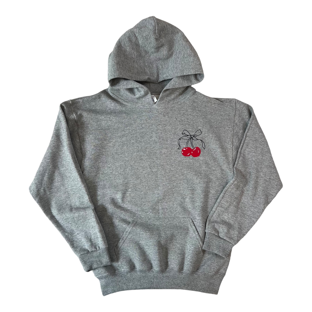 Cherry Bow Pullover Hoodie - Bee Bee Designs