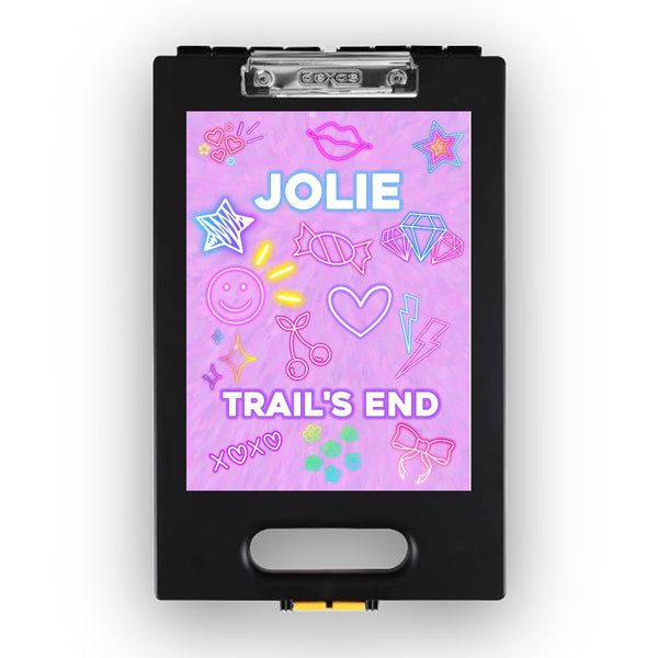 Neon Vibes Camp Clipboard