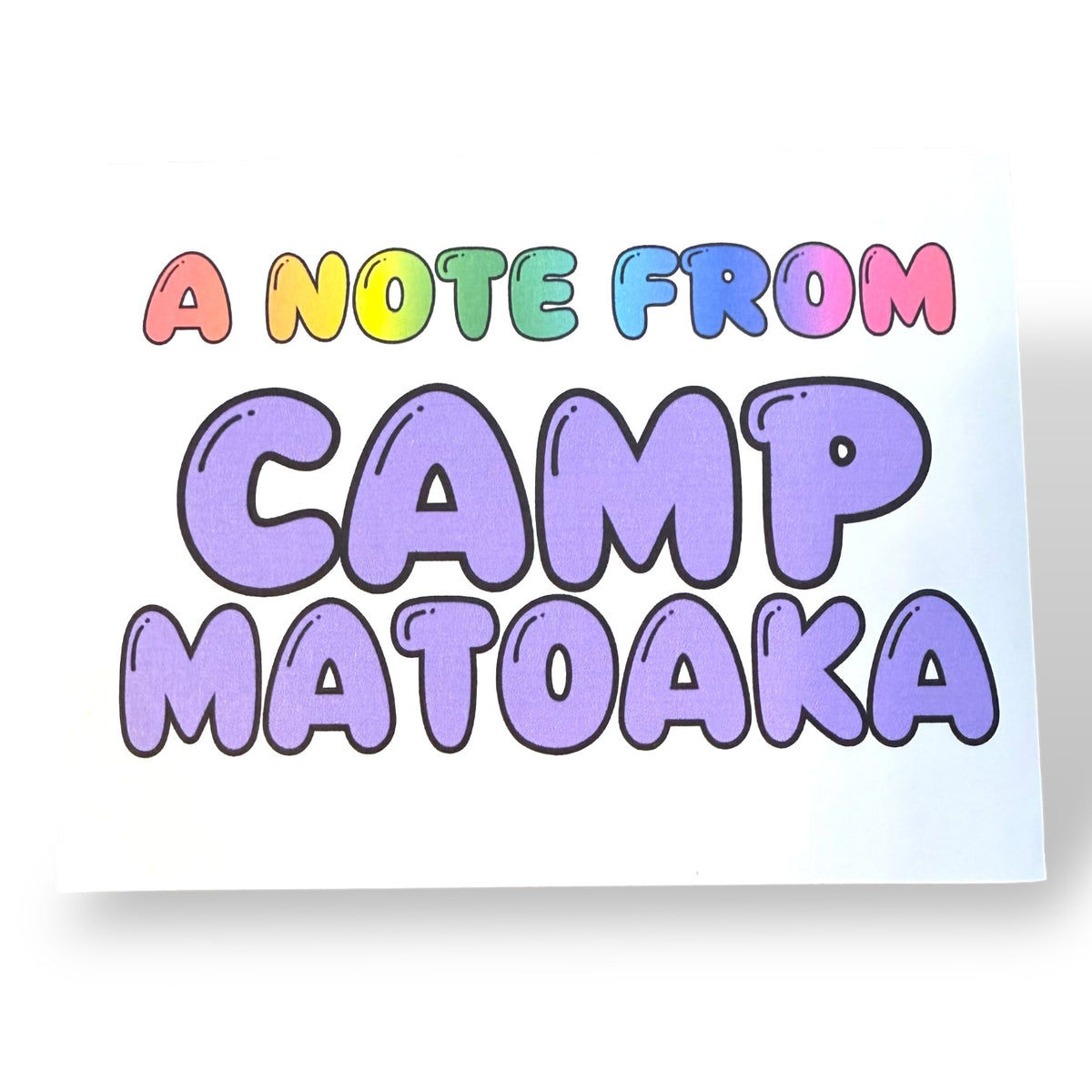 Balloon Letters Camp Notecards