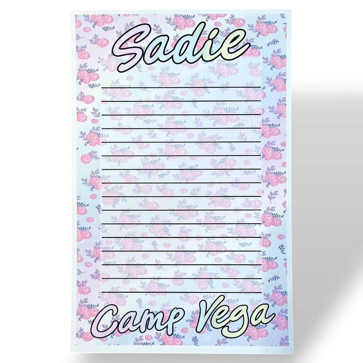 Blushing Blossoms Lined Camp Notecards