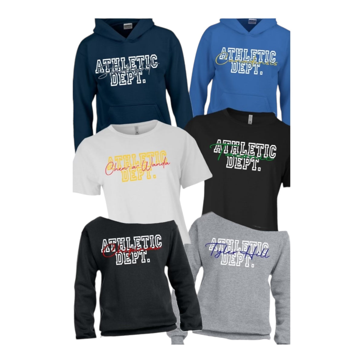 Camp Script Athletic Dapartment Sweatshirt - Bee Bee Designs