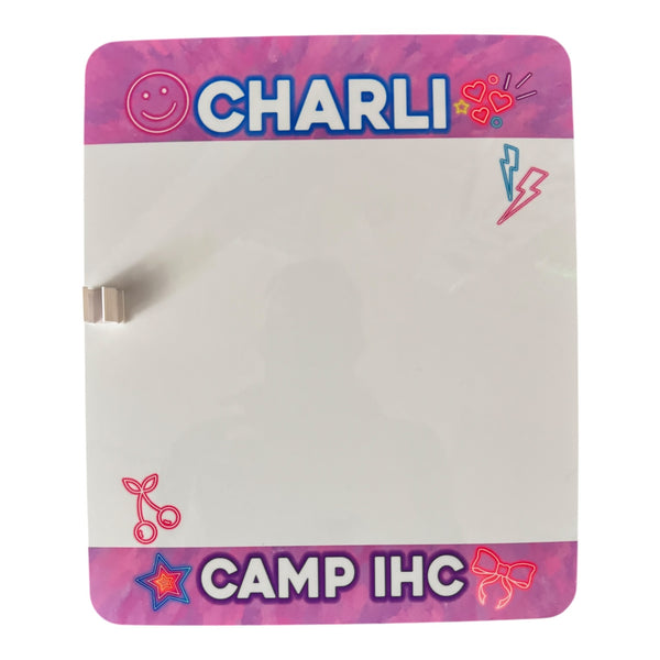 Neon Vibes Camp Dry Erase Board