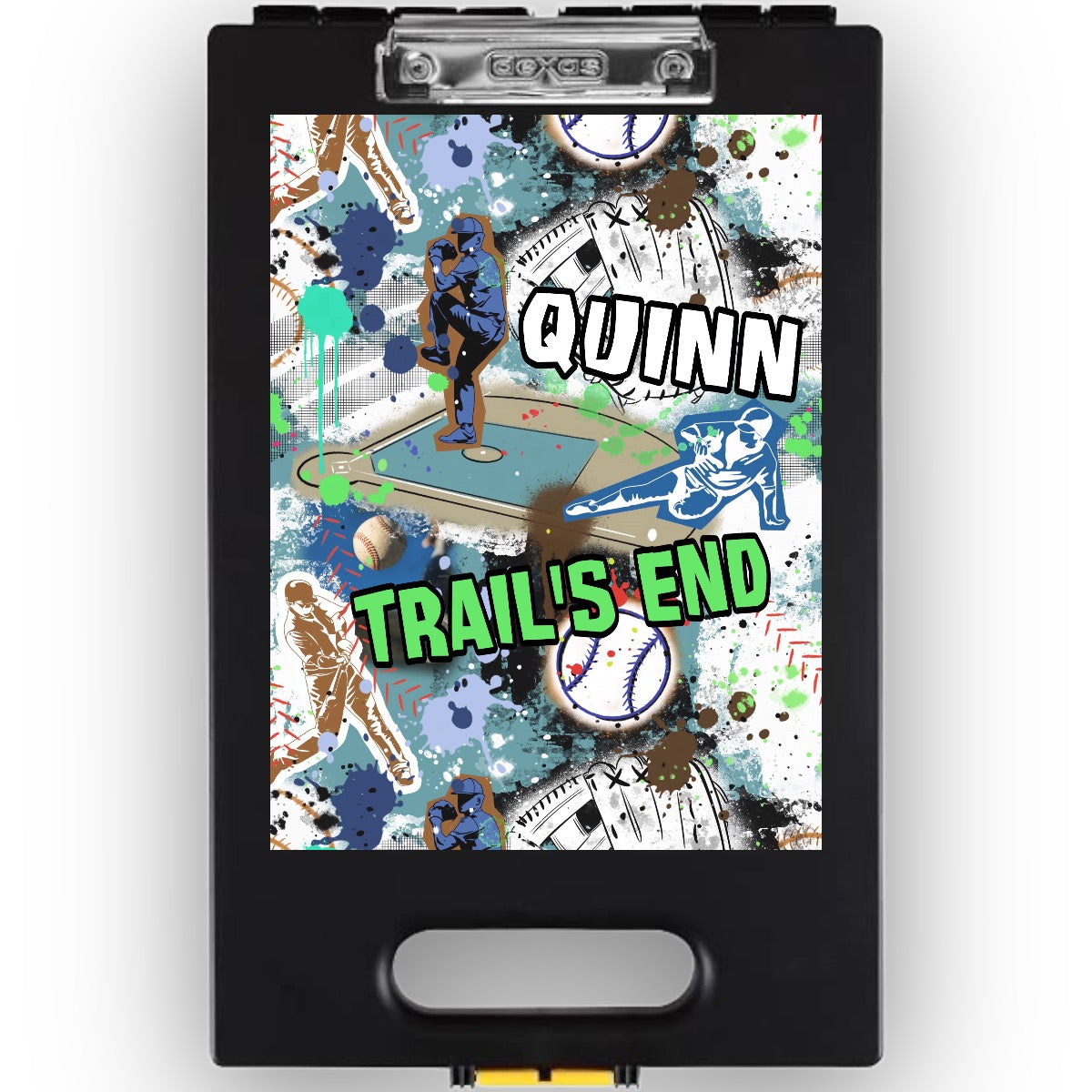Graffiti Baseball Clipboard – storage clipboard for writing camp letters at sleepaway or overnight camp by Bee Bee Designs