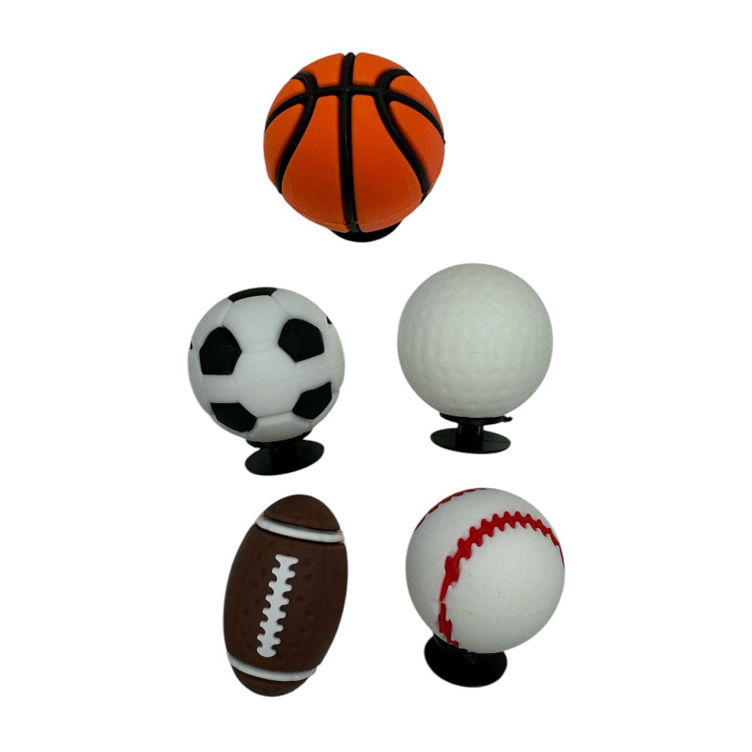 Popping Sports Balls Shoe Charm - Bee Bee Designs