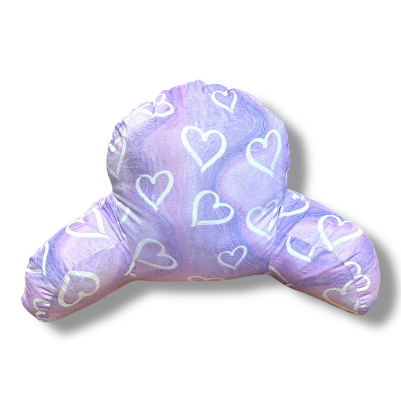 Purple Painted Hearts Camp Boyfriend Pillow – Soft, Washable, Camp-Ready
