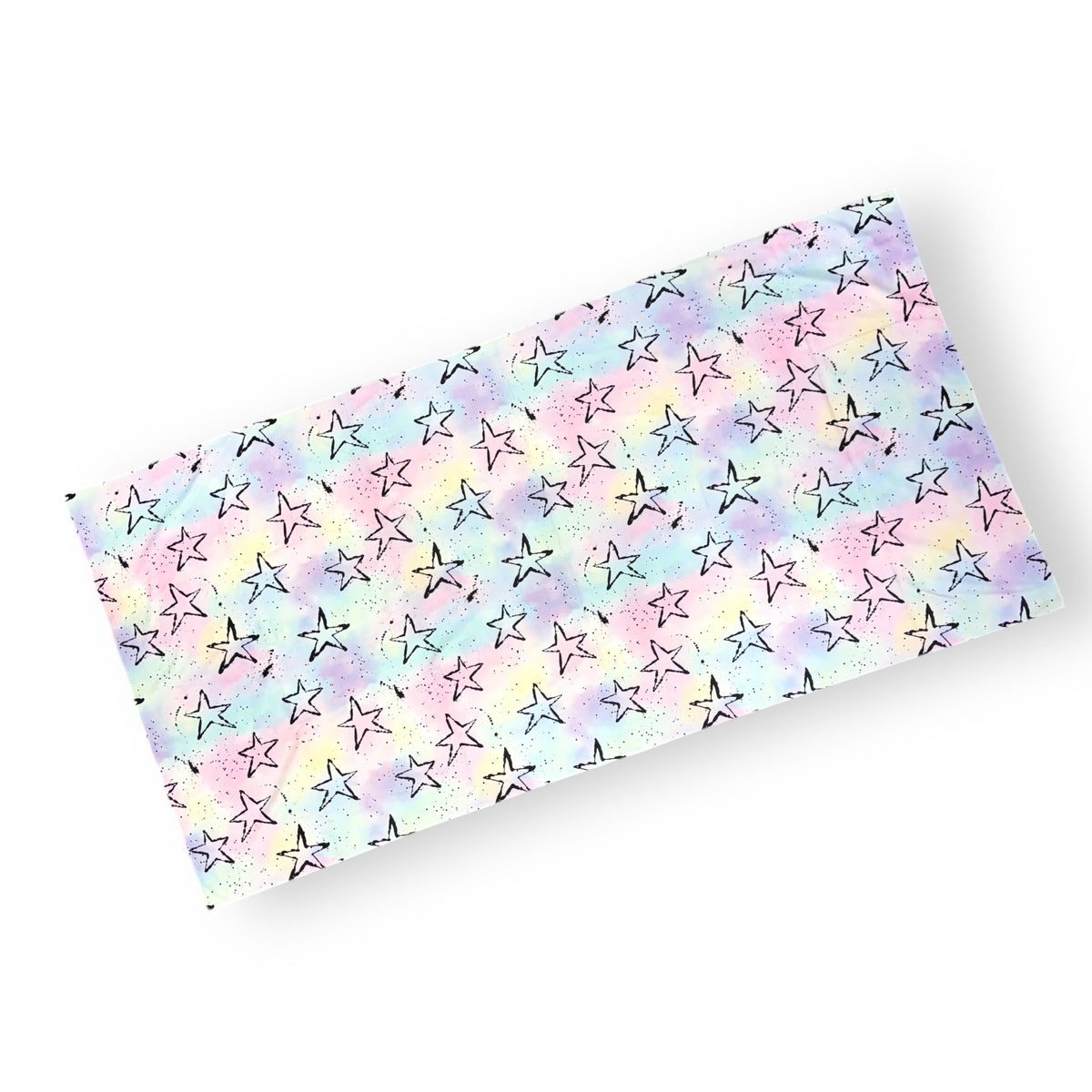 Pastel Splatter Stars Quick-Dry Towel camp towel – quick dry microfiber classic pattern – perfect for lake days and camp showers.