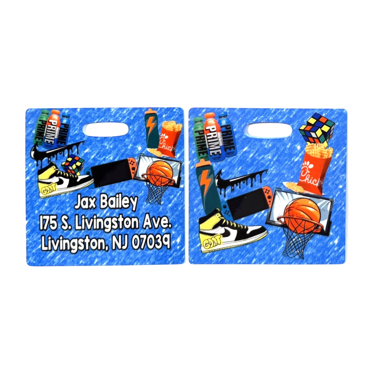 Blue Favorites Luggage Tag – Bee Bee Designs Exclusive camp luggage tag 🌟