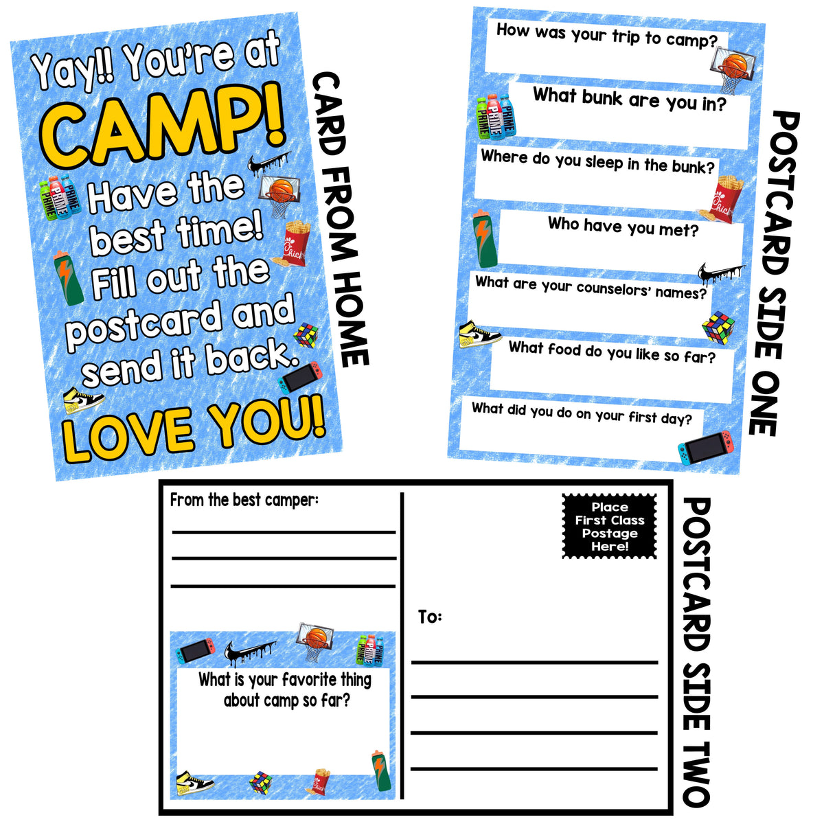 2025 Collage First Letter to Camp - Bee Bee Designs