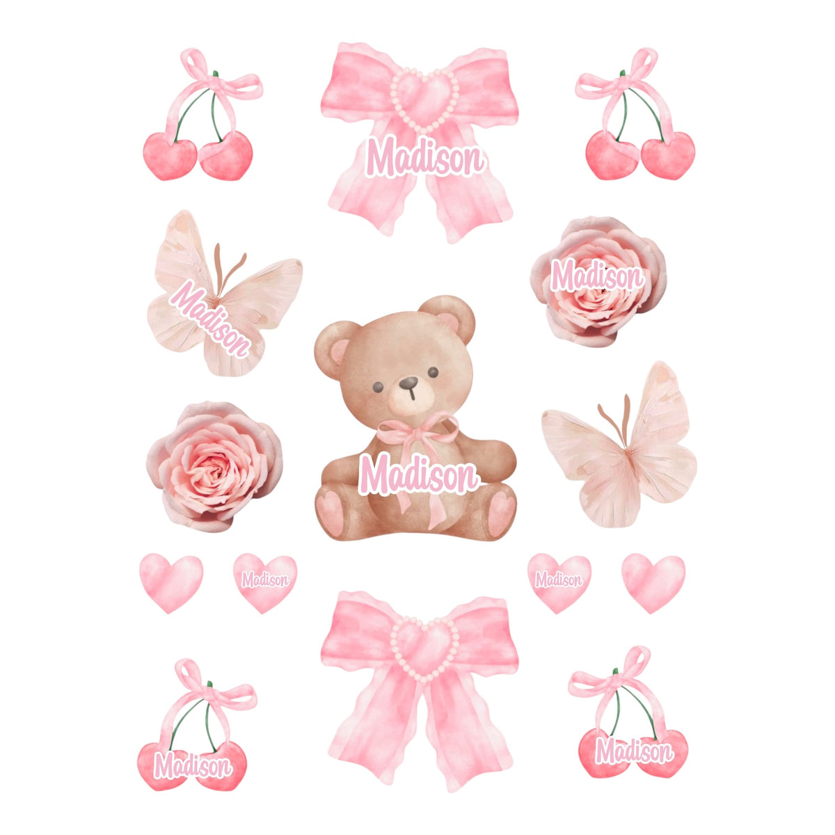 Bears and Bows Cling Its - Bee Bee Designs