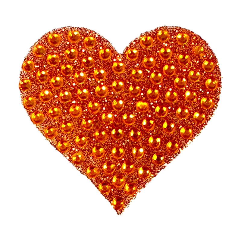 Orange Heart StickerBean
