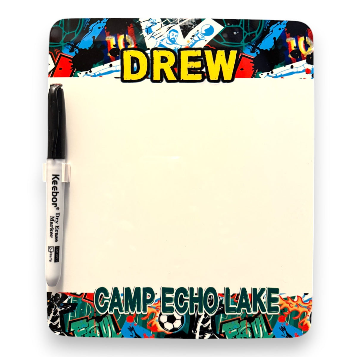 Graffiti Soccer Dry Erase Board - Bee Bee Designs