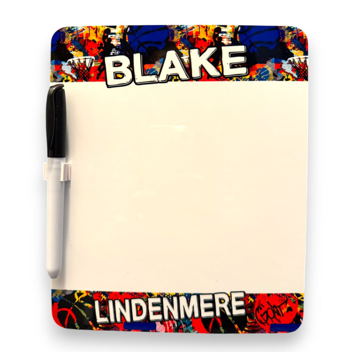 Graffiti Basketabll Dry Erase Board - Bee Bee Designs