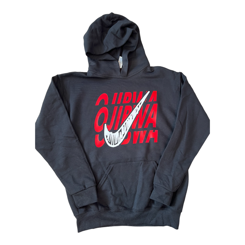 Repeating Camp Scribble Swoosh Hoodie