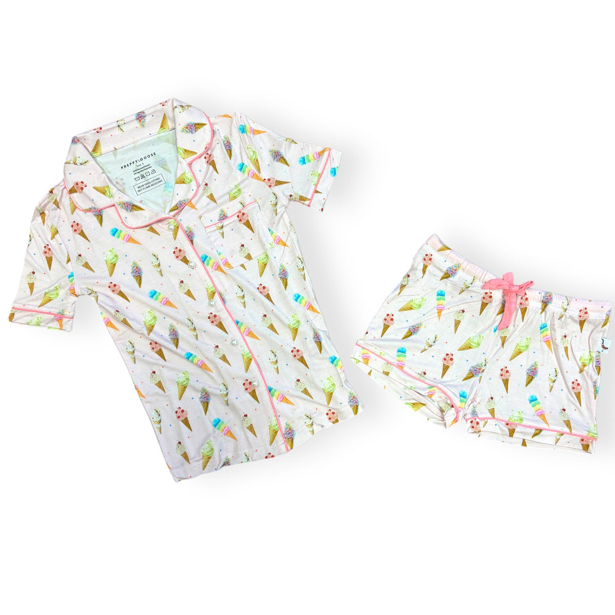 Ice Cream Short Sleeve Pajama Set