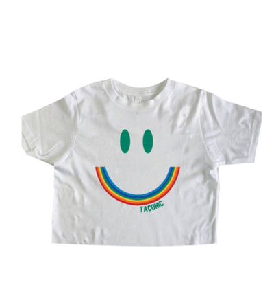 Faded Smiley Camp Name Shirt