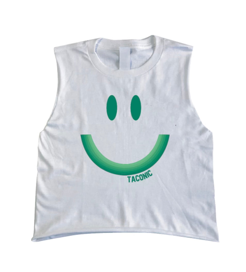 Faded Smiley Camp Name Shirt