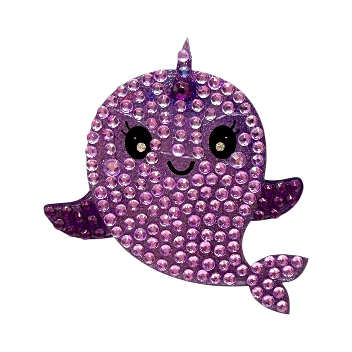 Lila The Narwhal Stickerbean Squad – collectible StickerBean for trading + decorating at sleepaway or overnight camp by Bee Bee Designs