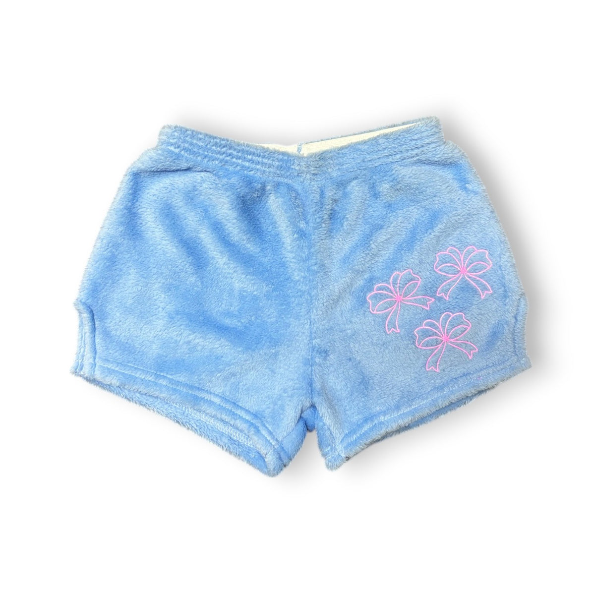 Sparkle Bows Fuzzy Shorts - Bee Bee Designs