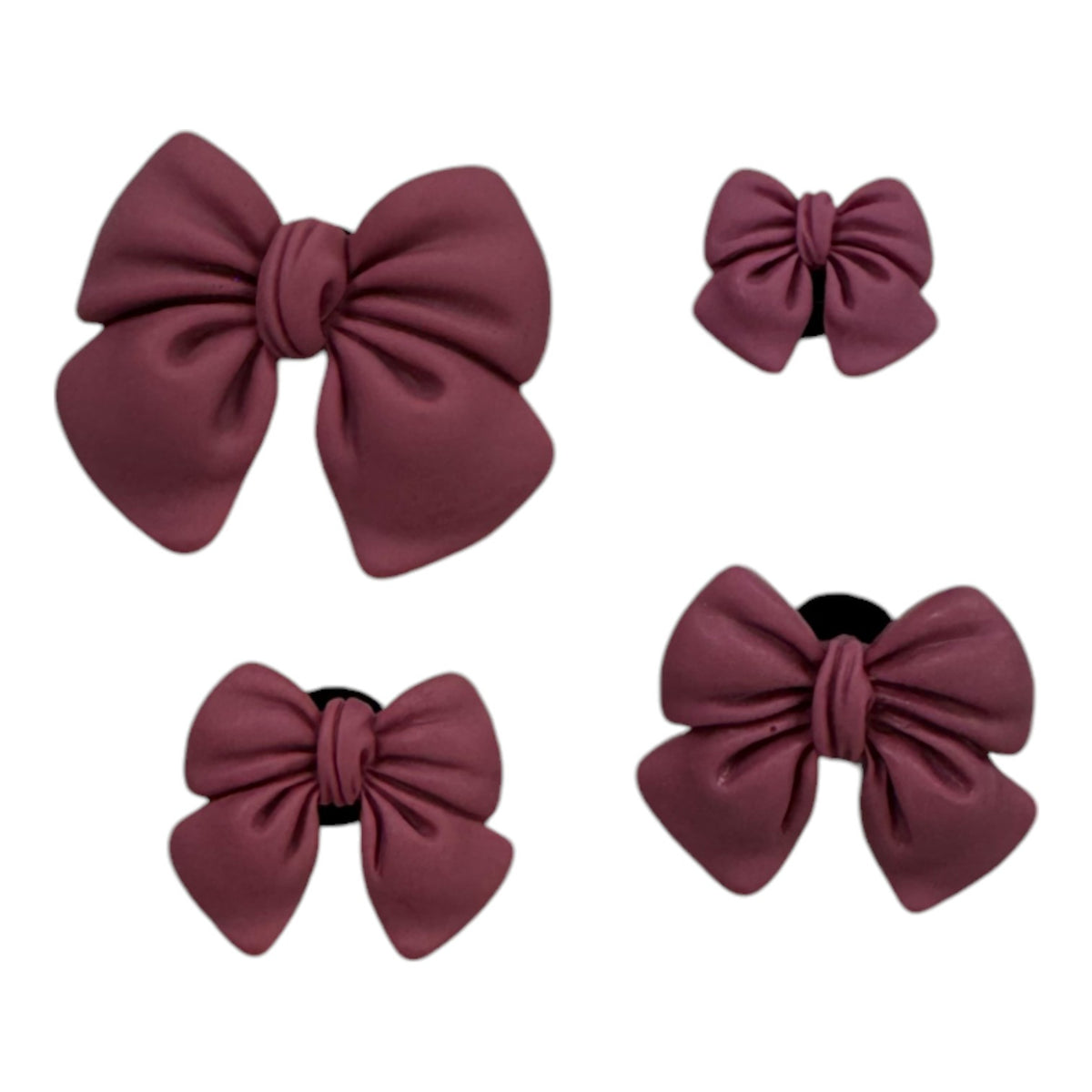 Mauve Bows Shoe Charm - Bee Bee Designs