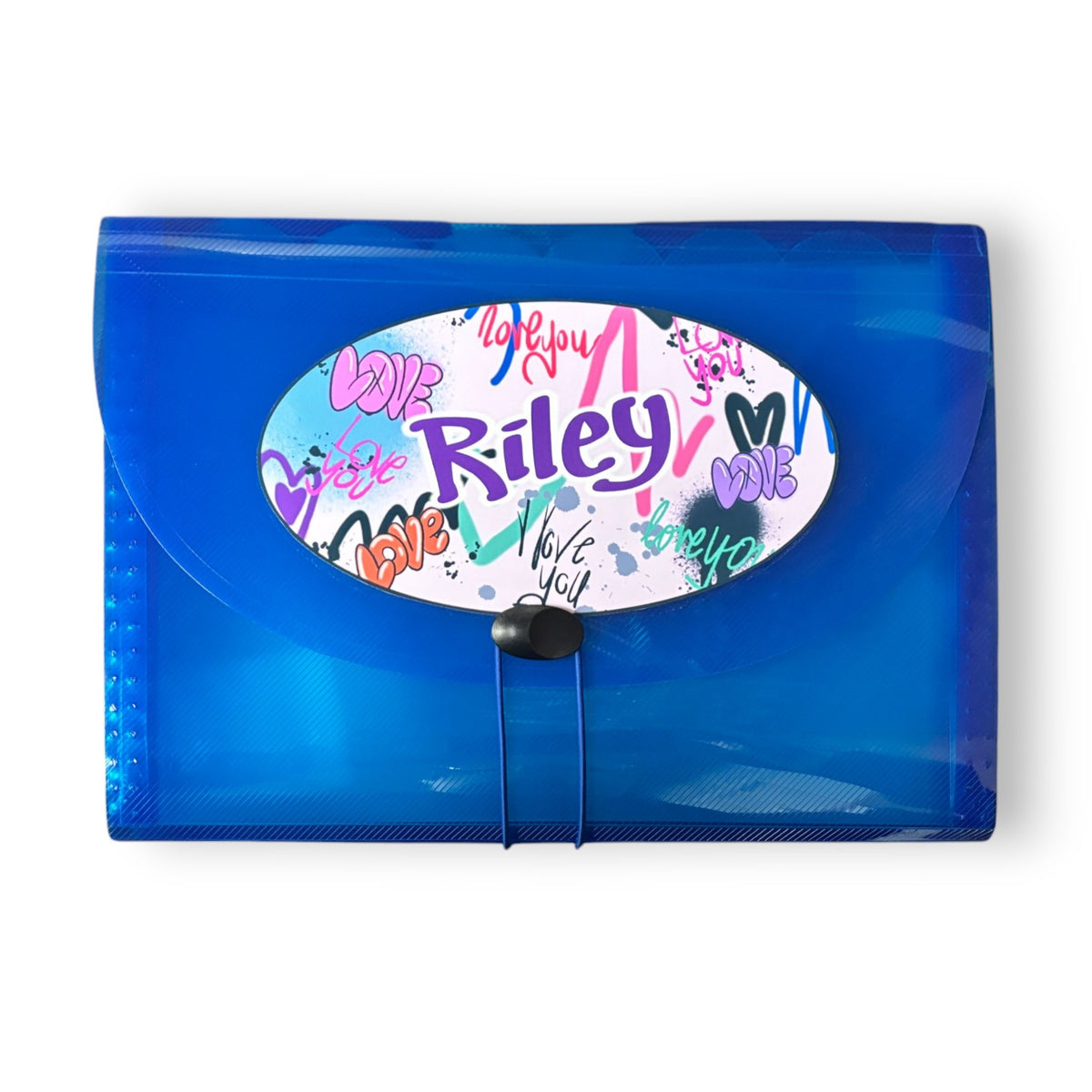 Love You Lots 7-Pocket File – 7-pocket camp letter organizer for stationery and stamps by Bee Bee Designs