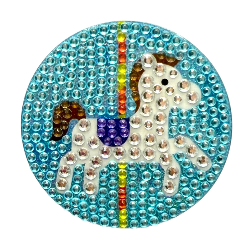Carousel Horse Stickerbean – collectible StickerBean for trading + decorating at sleepaway or overnight camp by Bee Bee Designs
