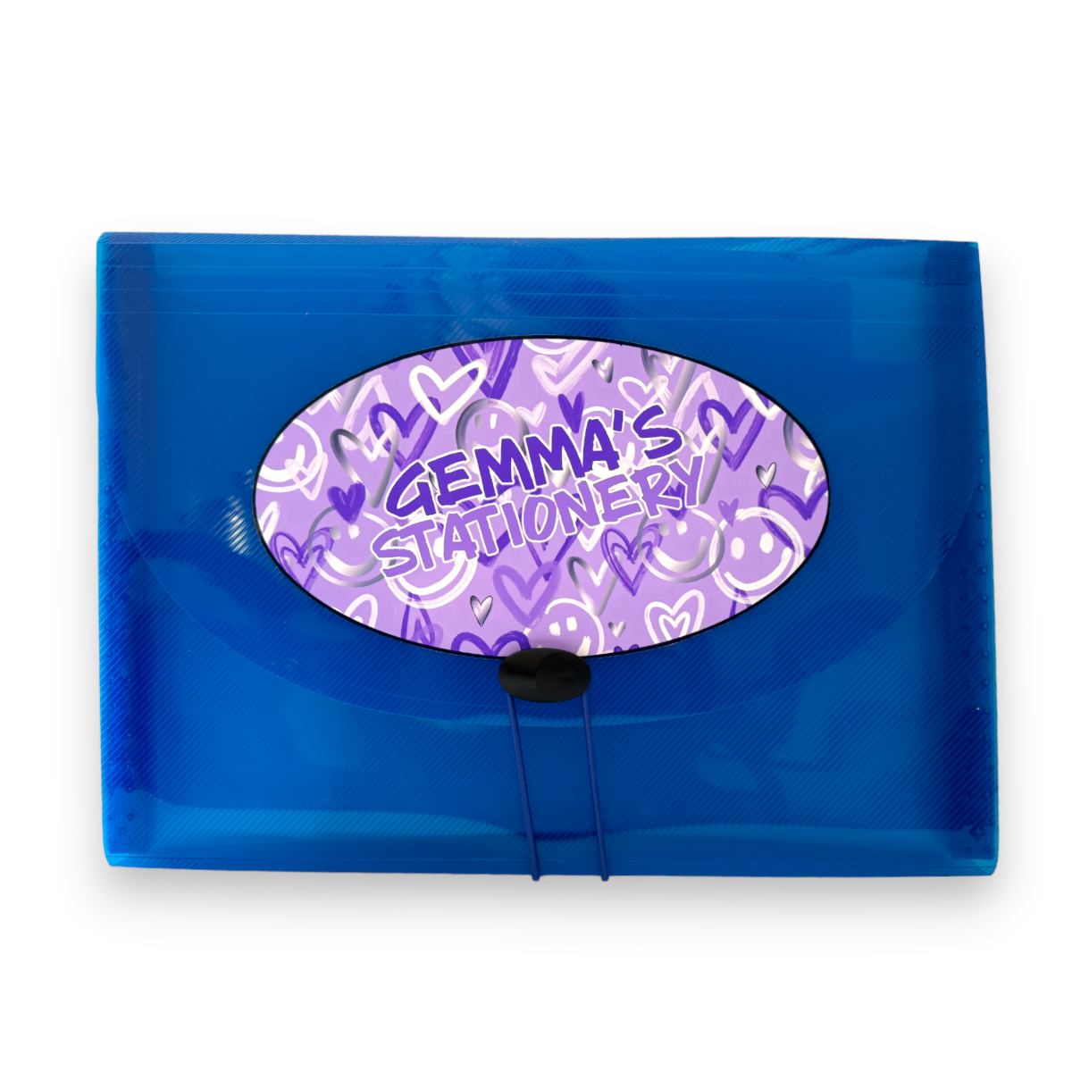 Graffiti Love Smiles 7-Pocket File – 7-pocket camp letter organizer for stationery and stamps by Bee Bee Designs