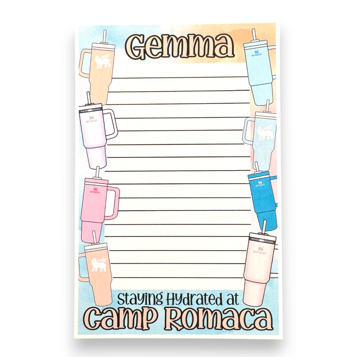 Stanley Lined Notecards Camp Notecards – letters FROM camp notecards (8 cards + 8 envelopes) for sleepaway/overnight camp by Bee Bee Designs