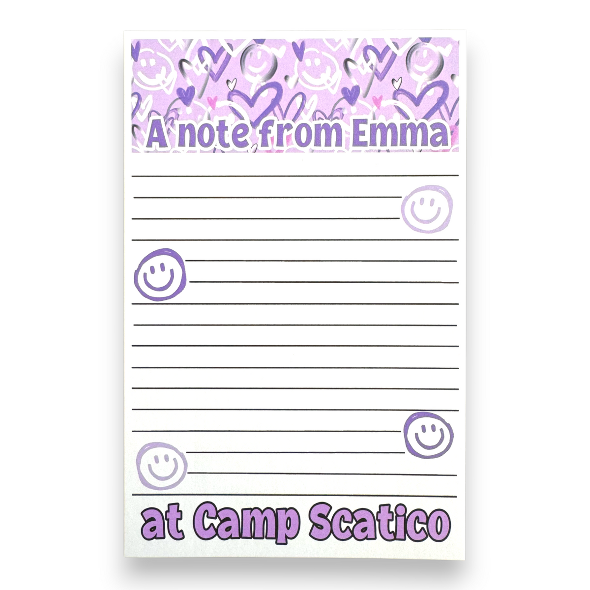 Graffiti Love Smiles Lined Notecards Camp Notecards – letters FROM camp notecards (8 cards + 8 envelopes) for sleepaway/overnight camp by Bee Bee Designs
