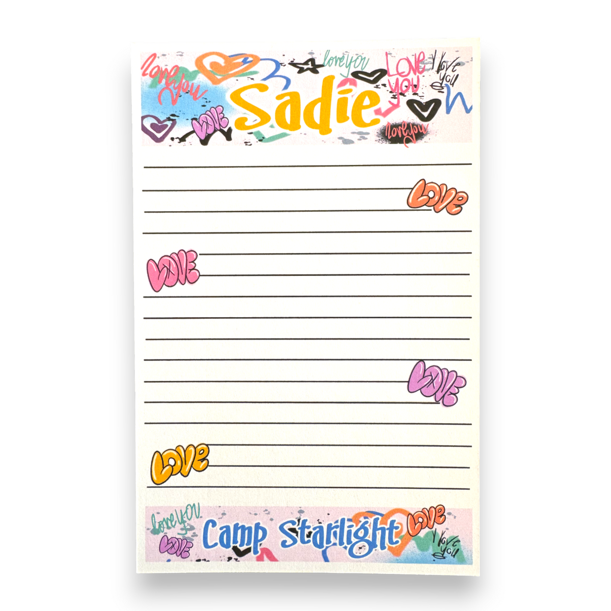 Love You Lots Lined Notecards Camp Notecards – letters FROM camp notecards (8 cards + 8 envelopes) for sleepaway/overnight camp by Bee Bee Designs