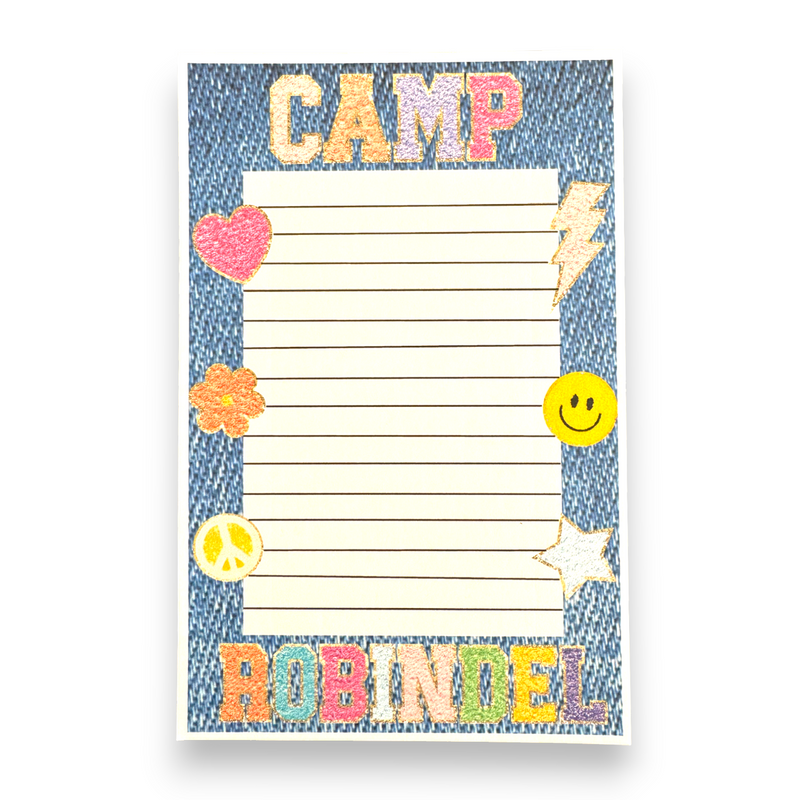 Patchy Letters Lined Notecards