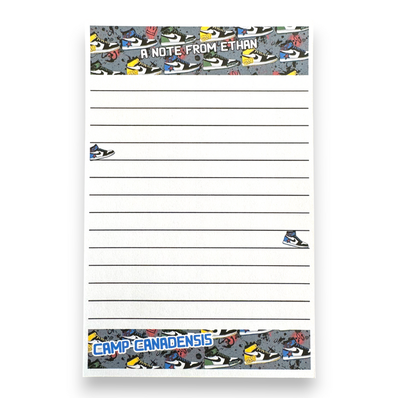 Graffiti Sneakers Lined Notecards