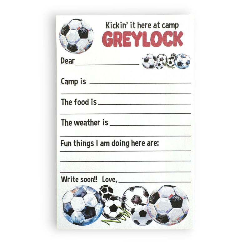 Soccer Fill-In Camp Notecards