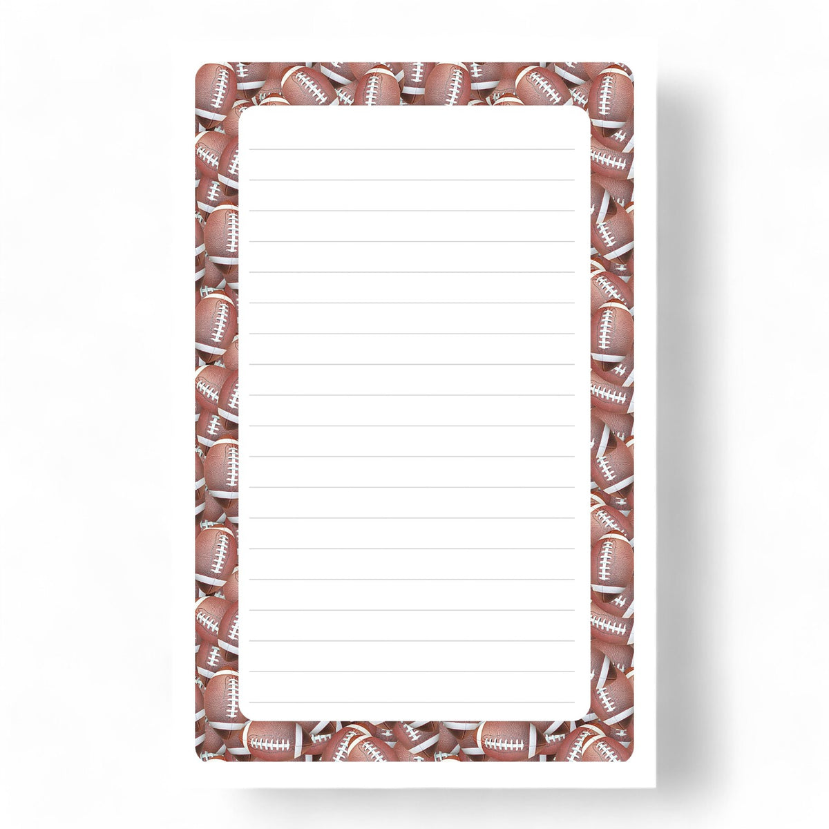 Football Lined Camp Notepad - Bee Bee Designs