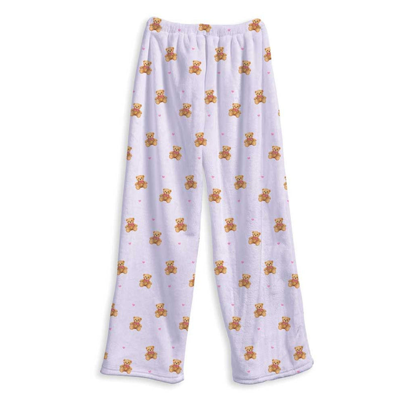 Super soft teddy bear fuzzy lounge pants, cozy sleepwear for kids