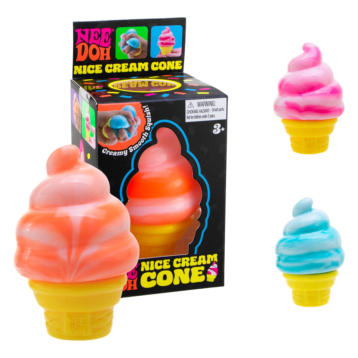 NeeDoh Nice Cream Cone squishy ice cream cone fidget toy