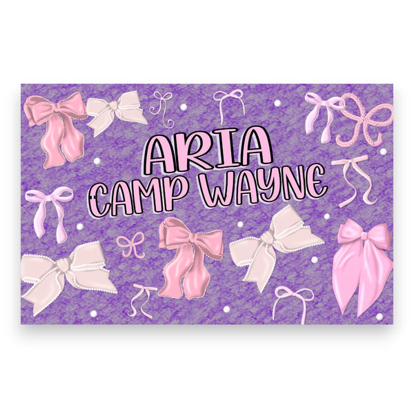 Pretty Bows and Pearls Camp Poster