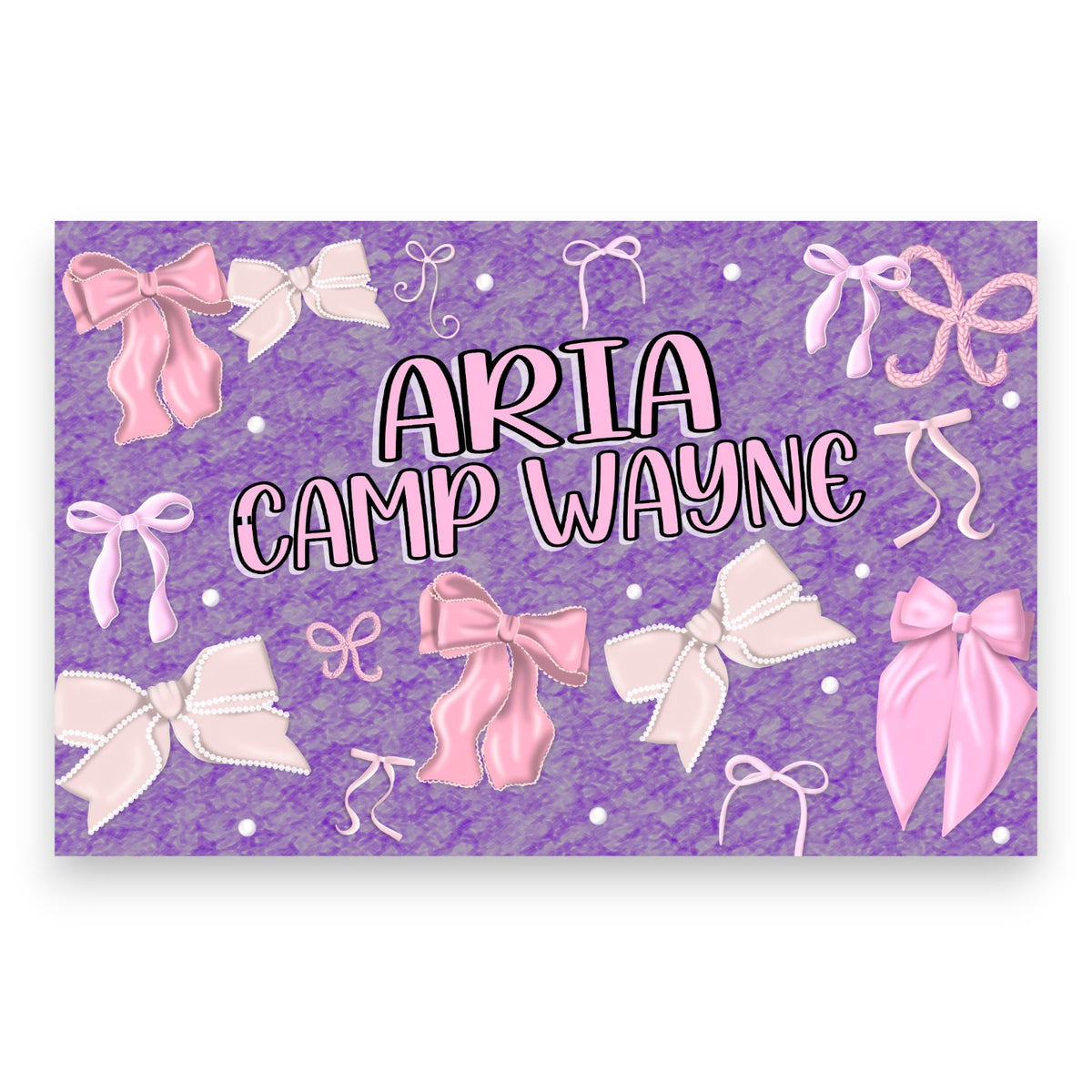 Pearls & Bows Camp Poster - Bee Bee Designs