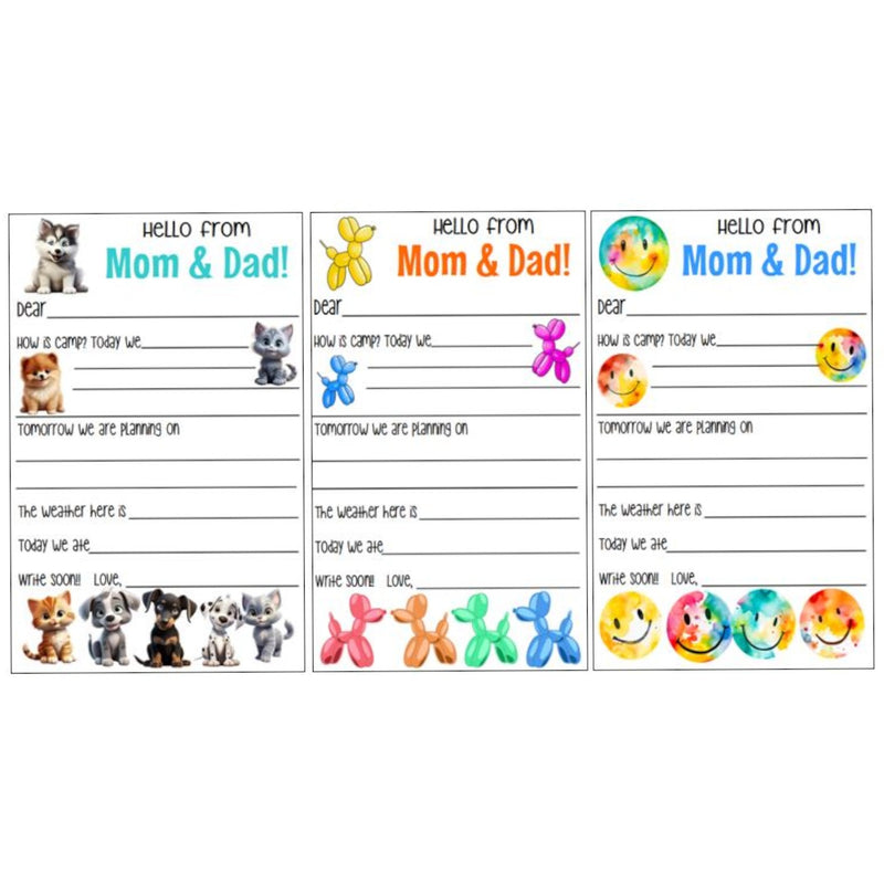 Cute Pups Mom and Dad Fill-In Stationery (PP-29)