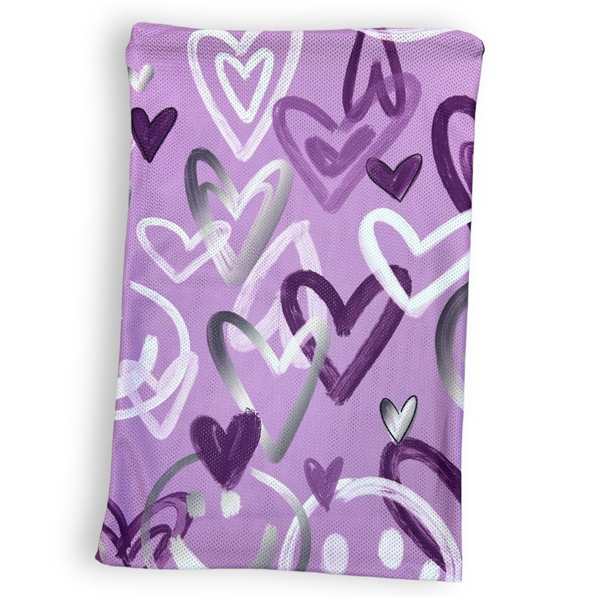 Graffiti Love Smiles Mesh Sock Bag – keeps socks paired, summer camp bunk essential, Bee Bee Designs.