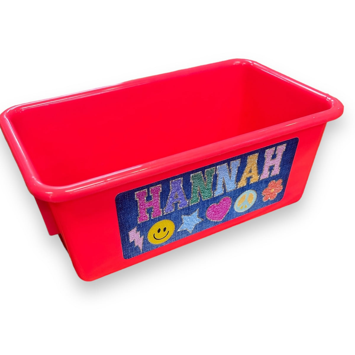 Patchy Letters Storage Tub - Bee Bee Designs