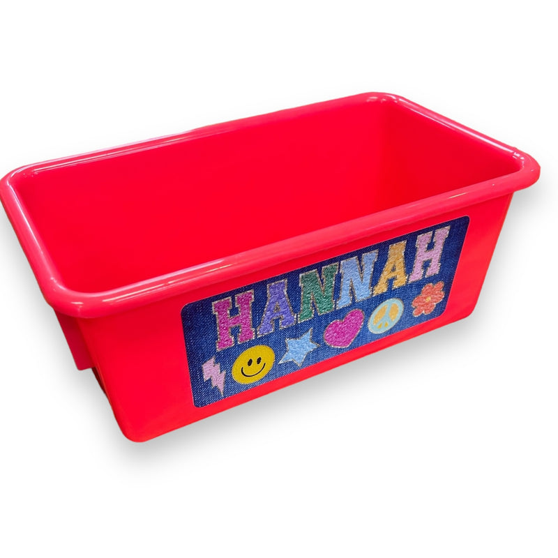 Patchy Letters Storage Tub