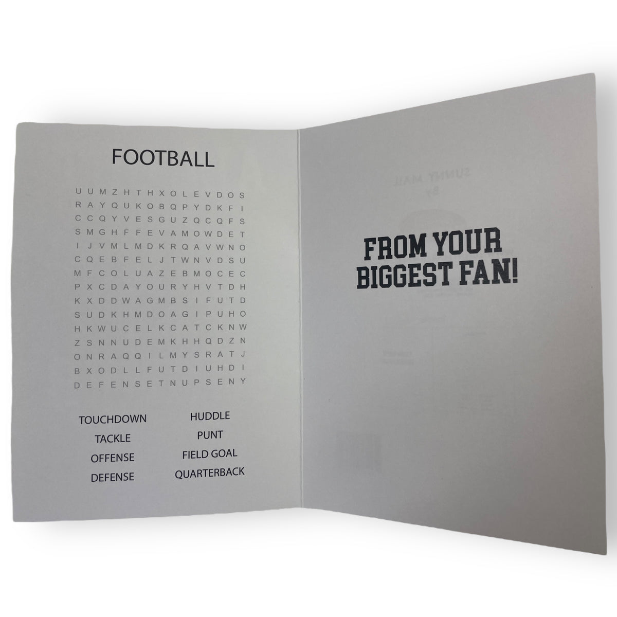 All Out All Game All Summer Word Search Card - Bee Bee Designs