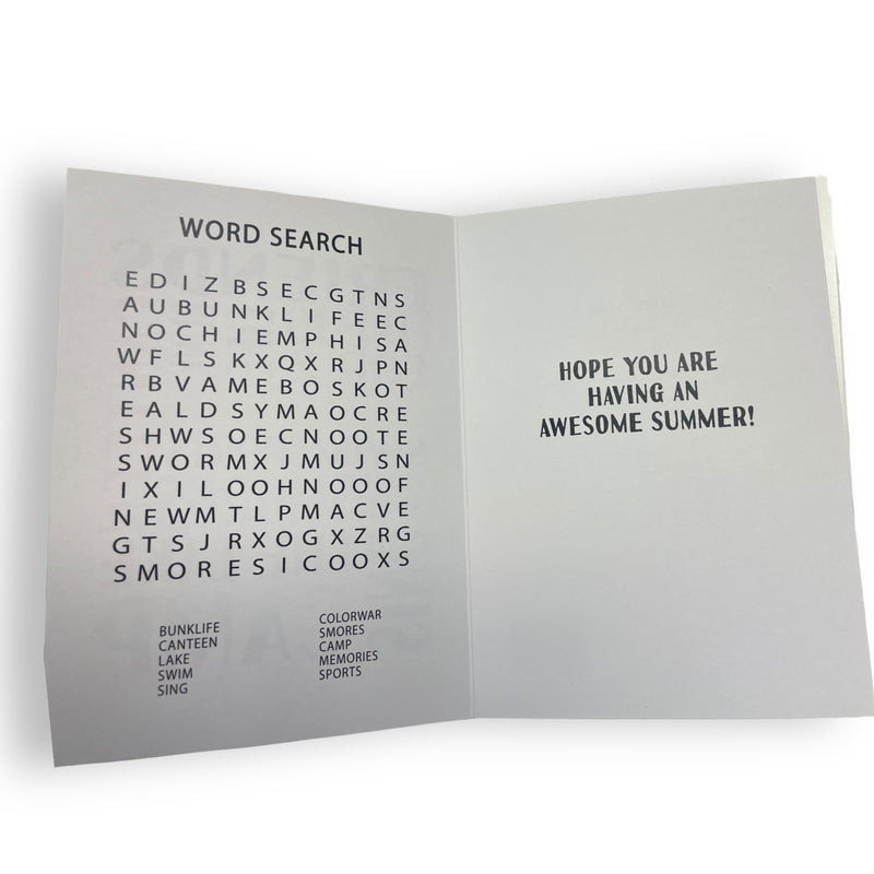 All Camp Tie Dye Word Search Card