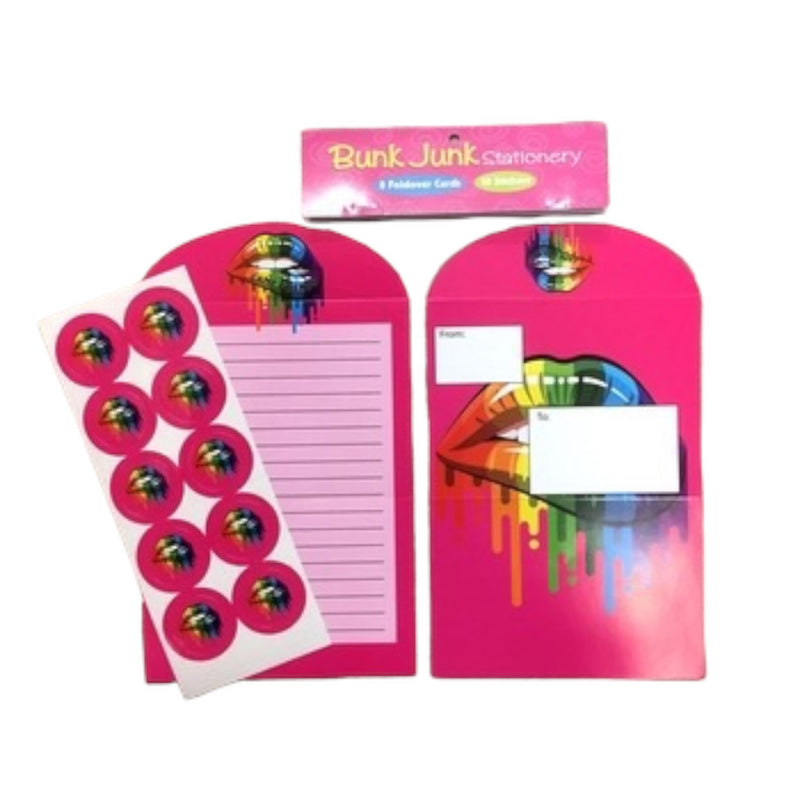 Dripping Lips Foldover Cards