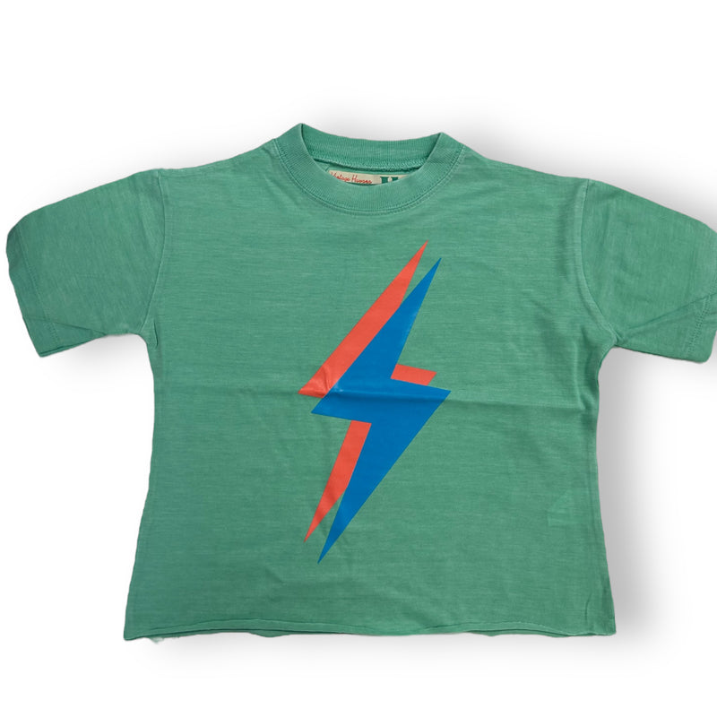 Surf Green Double Bolt Burnout Tee