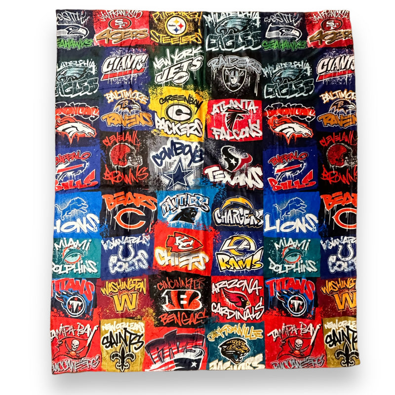 NFL Splatter Fuzzy Throw Blanket