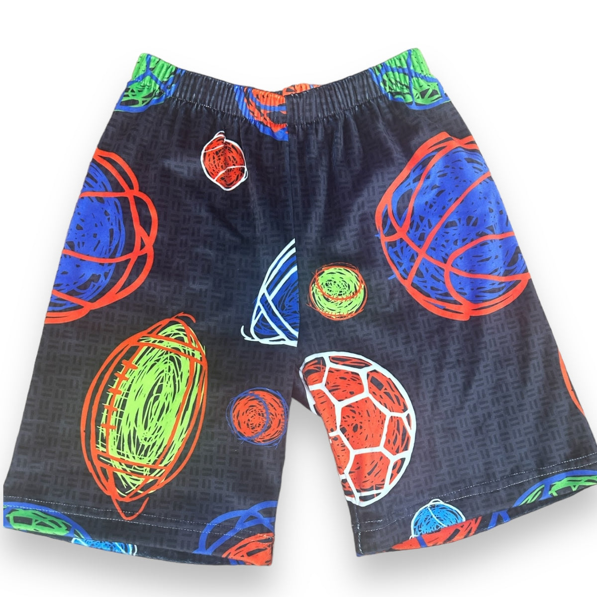 Scribble Sports Long Fuzzy Shorts - Bee Bee Designs