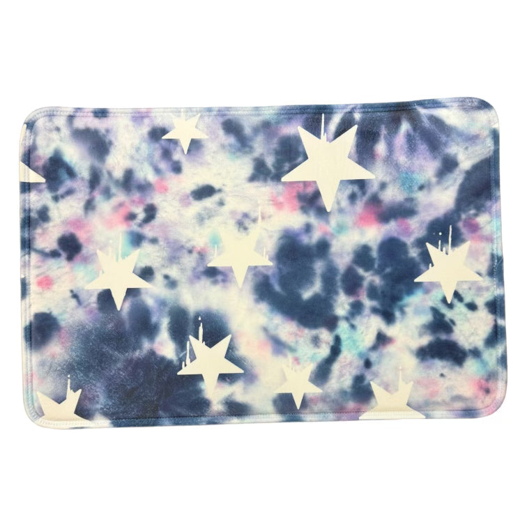 Bleached Dye Dripping Stars Mat