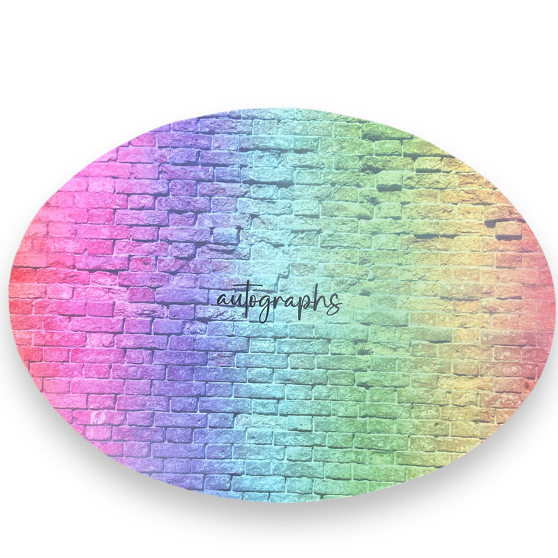 Rainbow Brick Wall Autograph Cling it