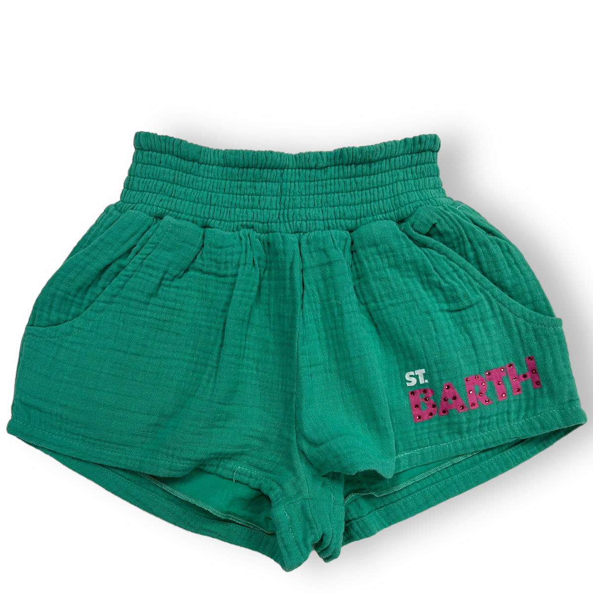 Jet Setter Green St. Barth Gauze Shorts - Bee Bee Designs